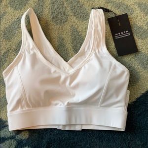 NVGTN white sports bra